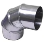 8" 26 Gauge Galvanized Adjustable Elbow