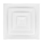 24" x 24" 4-Cone Ceiling Diffuser, Lay-In T-Bar, Fiberglass Back
