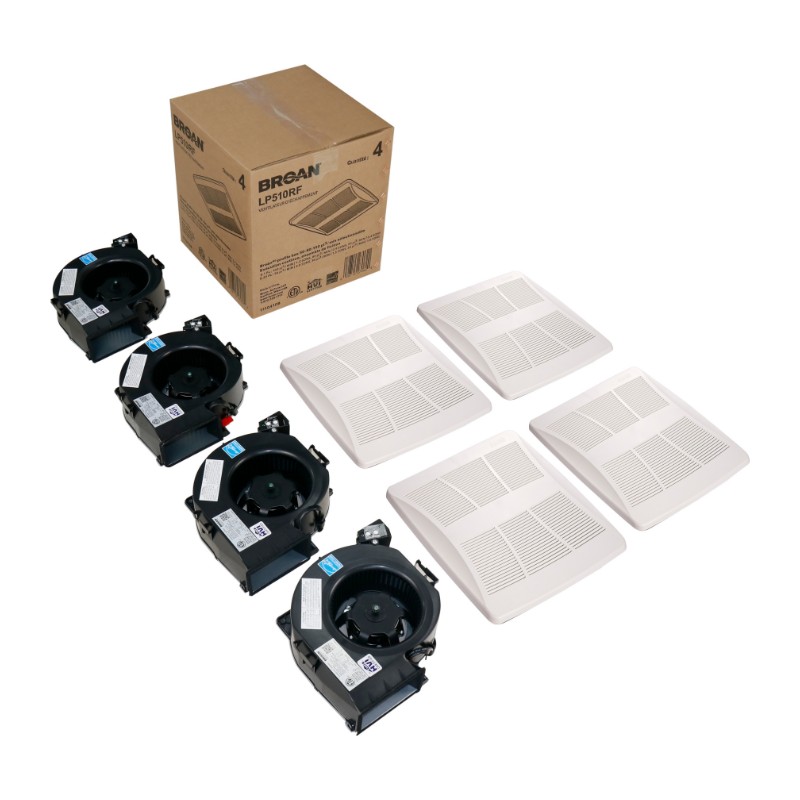 Broan LP510RF Lo-Profile DC Finish Pack, Grille and Motor, 50-80-100 CFM Selectable