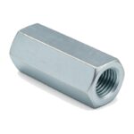 3/8" Hex Coupling Nut (Rod Coupler), Zinc, 50 Pack
