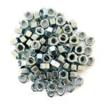 3/8" Hex Nut, Zinc, 100 Pack